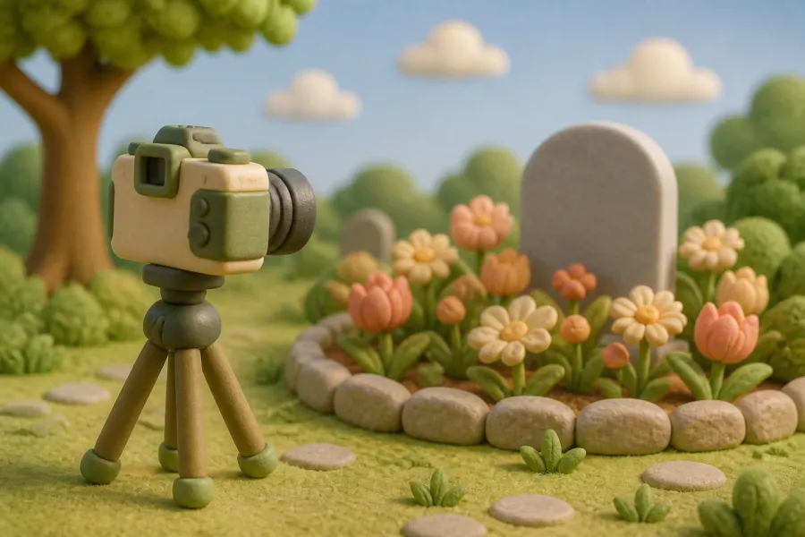 Foto maken van de graftuin