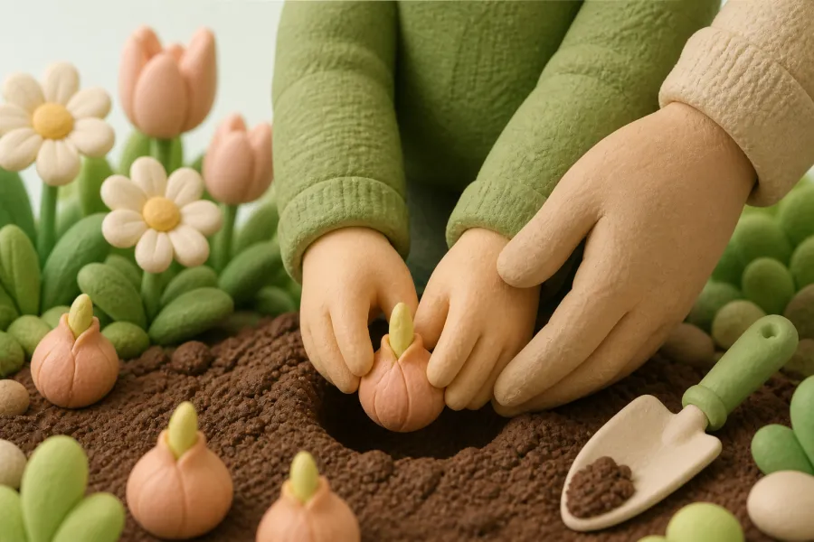 Kinderen betrekken bij grafbeplanting