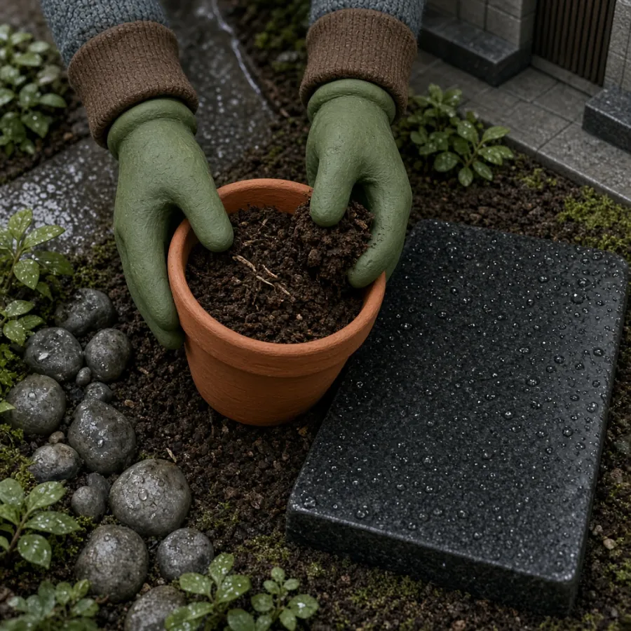 Juiste potgrond voor grafplanten en potten