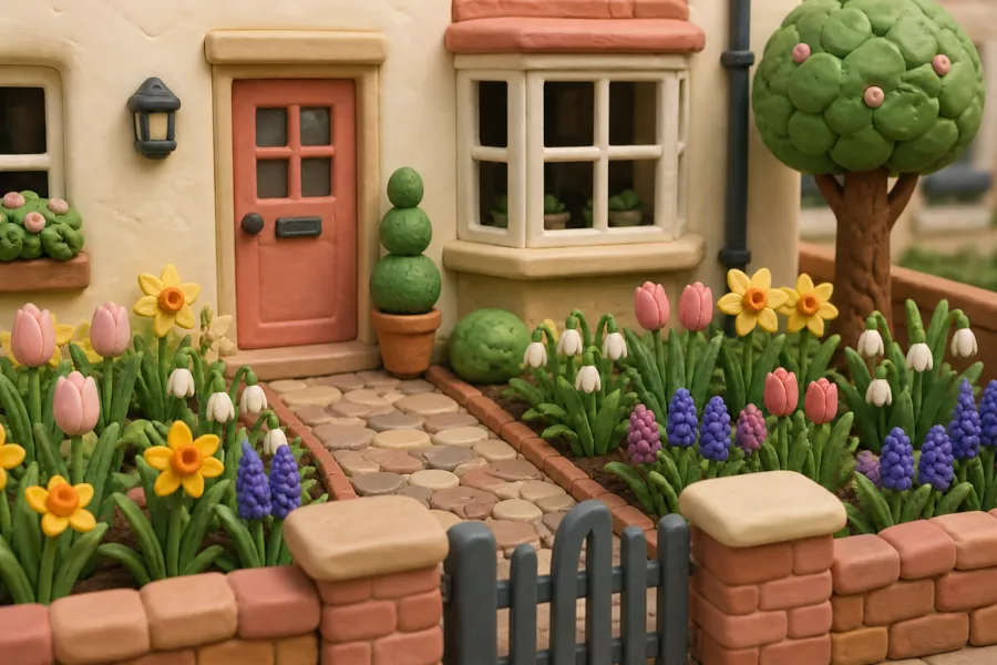 Voortuin beplanten met voorjaarsbollen