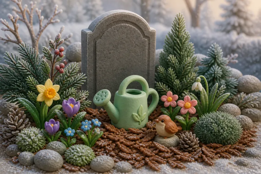 Het graf winterklaar maken